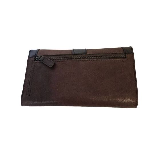 Brown leather wallet with checkbook section. NWT. - Picture 2 of 5